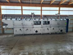 Qty (1) Krones Shrinkmat Steam Tunnel - Shrink Fit Containers with Full Body Sleeve Labels -