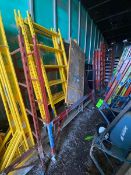 Scafeling Uprights, Cross Beams, and Platforms, with Portable Cart (LOCATED IN MONROEVILLE, PA) (