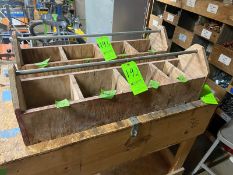 5-Compartment Wooden Ratchet & Socket Head Attachment Caddie, with Assorted 3/8”, 13/16”, 1/2”, &