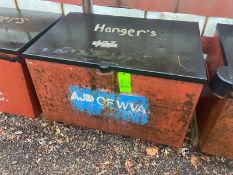 Gang Box, with Hinge Lid, Overall Dims.: Aprox. 50” L x 32” W x 34” H, with Assorted Hngers (LOCATED