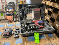 Rigid Pressing Tool, M/N RP 330, with (1) 1/2” Jaw, (1) 3/4” Jaw, (1) 1” Jaw, (1) 1-1/2” Jaw, & (