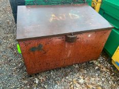 Gang Box, with Hinge Lid, Overall Dims.: Aprox. 50” L x 32” W x 34” H, Mounted on Wheels (LOCATED IN