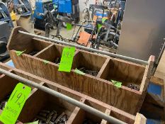 4-Compartment Wooden Ratchet & Socket Head Attachment Caddie, with Assorted 3/4”, 5/8”, 11/16”, &