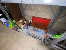 Contents of Bottom Shelf, Includes (2) Hard Cases, Hot Knife, & Charger in Box (LOCATED IN