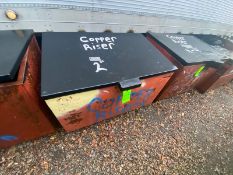 Gang Box, with Hinge Lid, Overall Dims.: Aprox. 50” L x 32” W x 34” H, with Assorted Copper