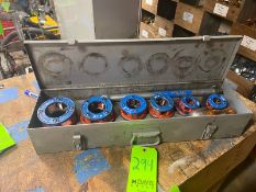 Rigid Die Set with Hand Threader, with (1) 2” Die, (1) 1-1/2” Die, (1) 1-1/4” Die, (1) 1” Die, (1)