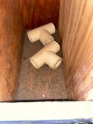 (2) 1 1/4”x 1 1/4”x 1” CPVC Tee (Bin:F15); 1 1/2”x 1 1/2”x 1/2” CPVC TEE (Bin:F14) (LOCATED IN