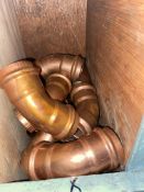 (5) NIBCO 1 1/2” Pro Press 45 (Bin:F73); (18) VIEGA 1 1/2” pro press 45 (Bin:F74); (1) NIBCO 1 1/