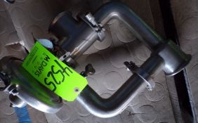 Qty (1) 3 inch sanitary stainless air actuated diaphragm control valve- 8 inch diameter