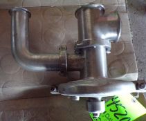 Qty (1) 3 inch sanitary stainless air actuated diaphragm control valve- 8 inch diameter