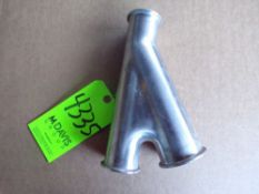 Qty (1) 2 inch stainless steel sanitary check valve - 2.5 inch check mechanism