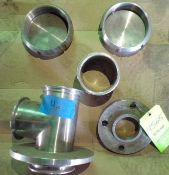 Qty (5) various 4 inch stainless fittings
