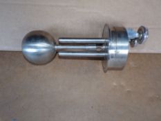 Qty (1) Tri-Clover, all stainless 4 inch sanitary pneumatic level probe, model: 30-101-316, 8 inch