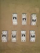 Qty (7) - Siemens 2 pole circuit breaker - 5.5 amp