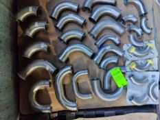 Qty (1) Lot- various sanitary stainless Elbows- 2 inch - 3 inch