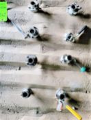 Qty (8) - 1 1/2 Inch Hand Operated Sanitary Butterfly Valve