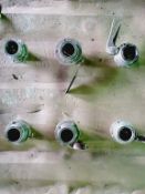 Qty (6) - 2 1/2 Inch Hand Operated Sanitary Butterfly Valve