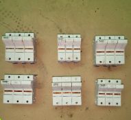 Qty (6) - high capacity 3 pole ultrasafe fuseholders