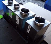 Qty (4) - All Sanitary Stainless Steel Breather - (2) 3 inch - (2) 4 inch