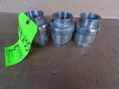 Qty (3) All Stainless steel 2 inch Sanitary Check Valves