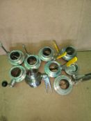 Qty (9) - 3 Inch Hand Operated Sanitary Butterfly Valve