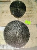 Qty (2) Tabletop Chain- 4.5 inch width Stainless Bevel: Approx. - (1) 24 ft.; (1) 57 ft.