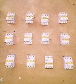 Qty (12) - Gould/Ferraz Shawmut 3 phase touchsafe fuseholder blocks 600 volt 30 amp capacity