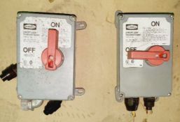 Qty (2) - Hubbell NEMA 4X disconnect 30 amp capacity