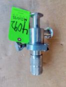 Qty (1) Pharmicutical grade 316 stainless Tri-clover 3/4' sanitary pressure control valves w/ very