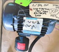 Qty (1) XP Marathon 145T Frame motor - 3 phase - 2/1.5 hp - 3480/2900 rpm - 208-230/460-190/380