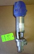 Qty (1) Alfa Laval- model:SRC-W-#3-2-7-20-J -- Thinktop valves- 3 inch sanitary- digital