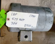 Qty (1) Leeson Washguard D56C Frame Motor - 3 phase - 1 hp - 1740 rpm - 575 volt