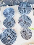 Lot- Tabletop Chain- 4.5 inch width TAB: Approx. (1) 17 ft.; (1) 12 ft.; (1) 12 ft.; (1) 15 ft.; (1)