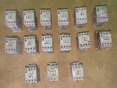 Qty (15) - Allen Bradley 3 phase 4 pole contactors - 24 volt coil - 25 amp