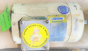 Qty (1) Leeson Washguard F143TC Frame motor - 3 phase - 1 hp - 1740 rpm - 208-230/460 volt