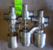 Qty (3) 2 inch sanitary plunger valves