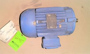 Qty (1) WEG W21 145TC Frame Motor - 3 phase - 1.5 hp - 1760 rpm - 208-230/460 volt