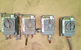 Qty (4) - Bussmann NEMA 4X disconnect 30 amp capacity