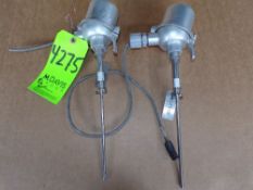 Qty (2) JMS 3/8 NPT connection w/ 3/4 inch sanitary probe type temperature sensor, RTD and