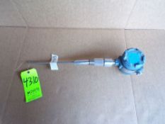 Qty (1) Rosemount 3/4 inch NPT probe type conductive level sensor, 12 inch probe, explosion-proof
