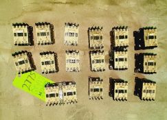 Qty (17) - Allen Bradley 3 phase 4 pole contactors - 120 volt coil - 12 amp