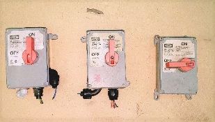 Qty (3) - Hubbell NEMA 4X disconnect 30 amp capacity