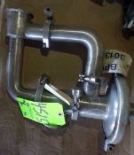 Qty (1) 3 inch sanitary stainless air actuated diaphragm control valve- 8 inch diameter