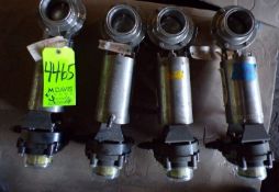 Qty (4) 3 inch sanitary butterfly valve w/ ASCO analogue valve positioner - NEMA 4