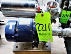 Qty (1) Stainless Steel Sanitary Centrifugal Pump - 1 hp- 240/480 volt - 3 phase - 1.5 inch sanitary