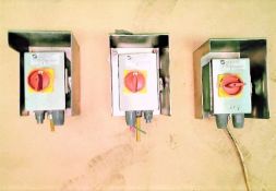 Qty (3) - All Stainless Steel NEMA 4X disconnect 30 amp capacity