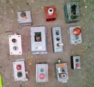 Qty (11) - Assorted Push Button Stations