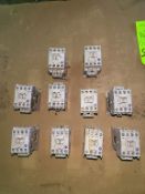 Qty (10) - Allen Bradley 3 phase 4 pole contactors - 24 volt coil - 25 amp