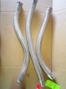 Qty (3) 2 inch sanitary stainless briaded food grade flexiable hoses- 38 inches long