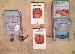 Qty (4) - Assorted High Capacity Disconnects - NEMA 4X Washdown